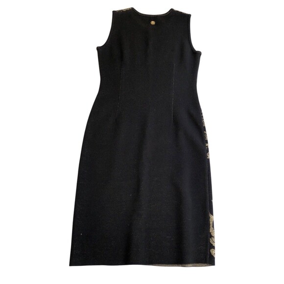 Roberto Cavalli Gold Black Knit Sleeveless Dress size 40 Wool Blend - Picture 5 of 12